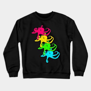 Octopus (Cephalopoda) rainbow Crewneck Sweatshirt